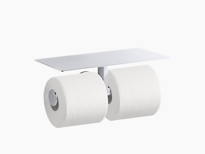 toilet paper holder with shelf